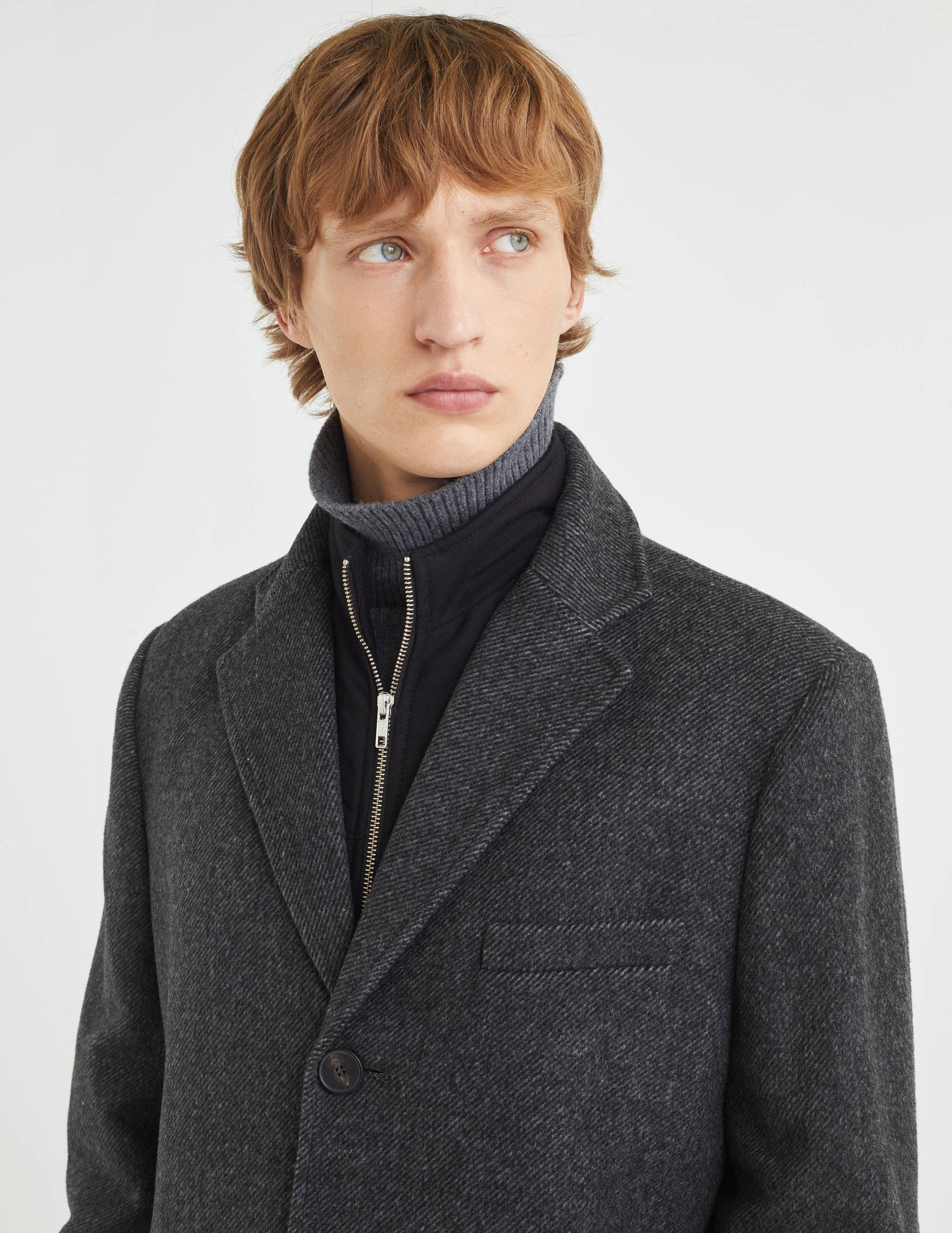 Manteau Abel en laine grise