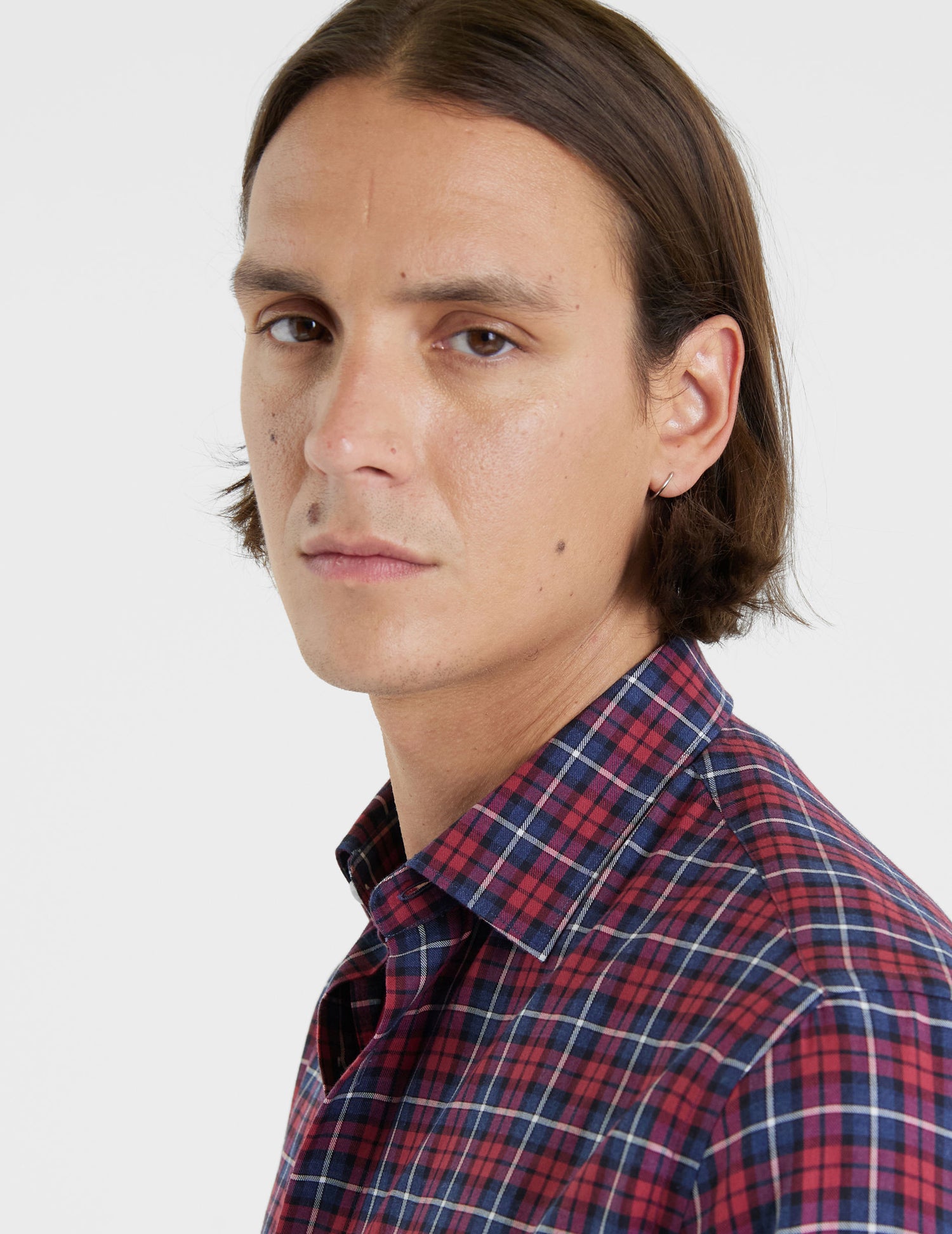 Auguste shirt with red checks - Twill - French Collar#4