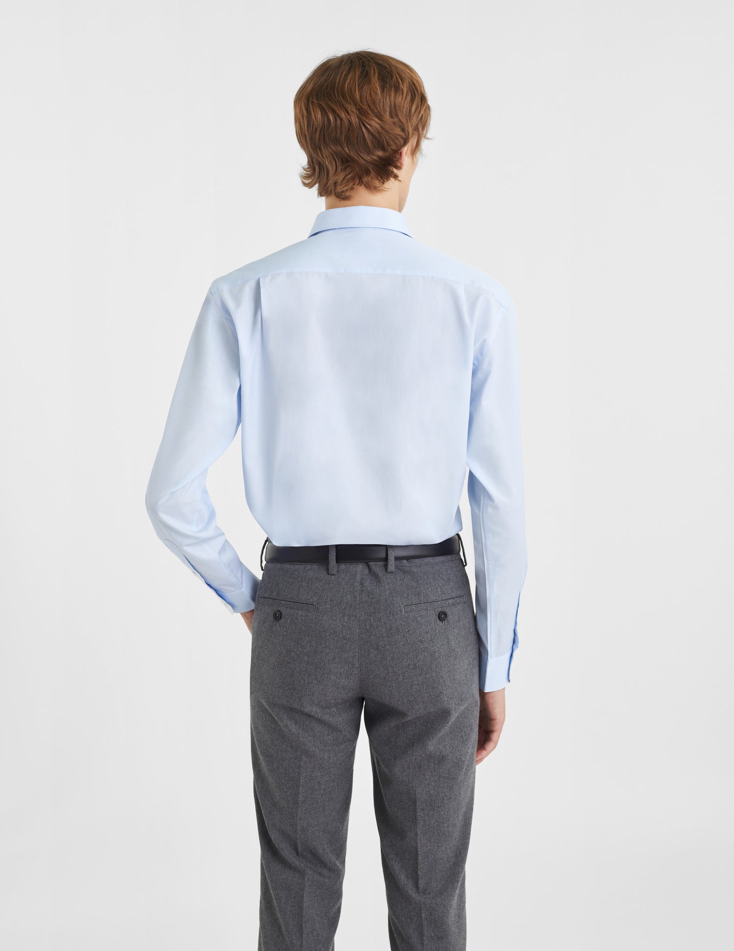 Chemise Classique bleue - Fil-à-fil - Col Figaret#3