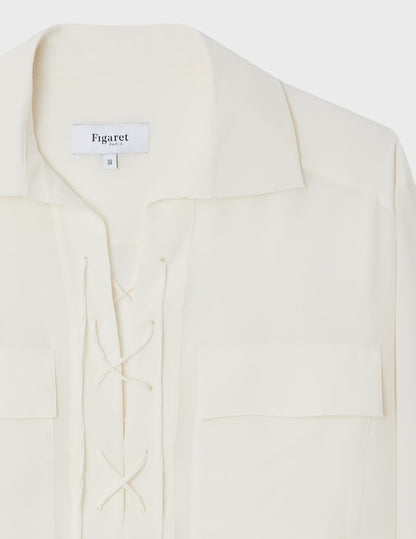 Ecru Debbie safari blouse