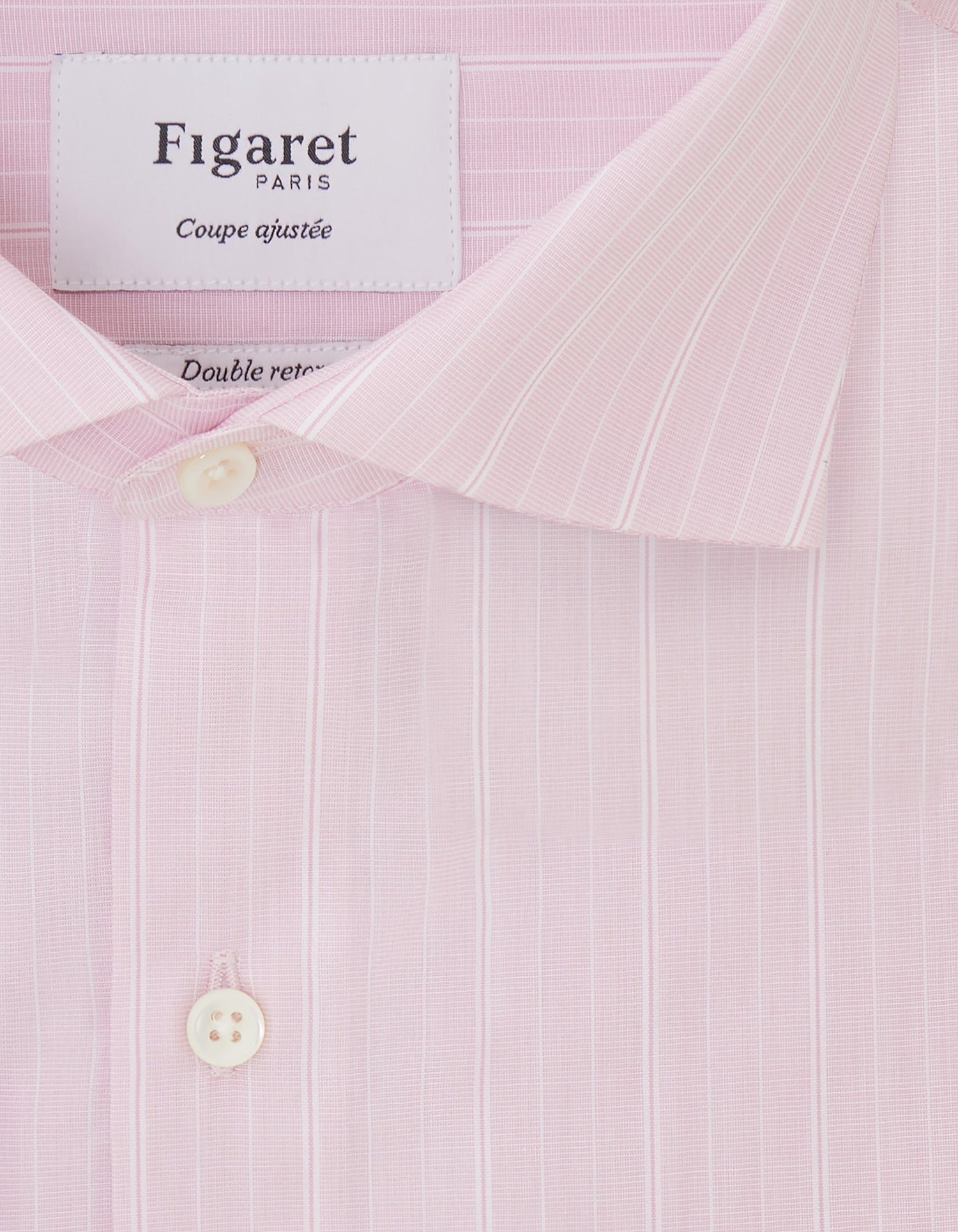 Fitted pink striped shirt - Fil-à-fil - Italian Collar#2