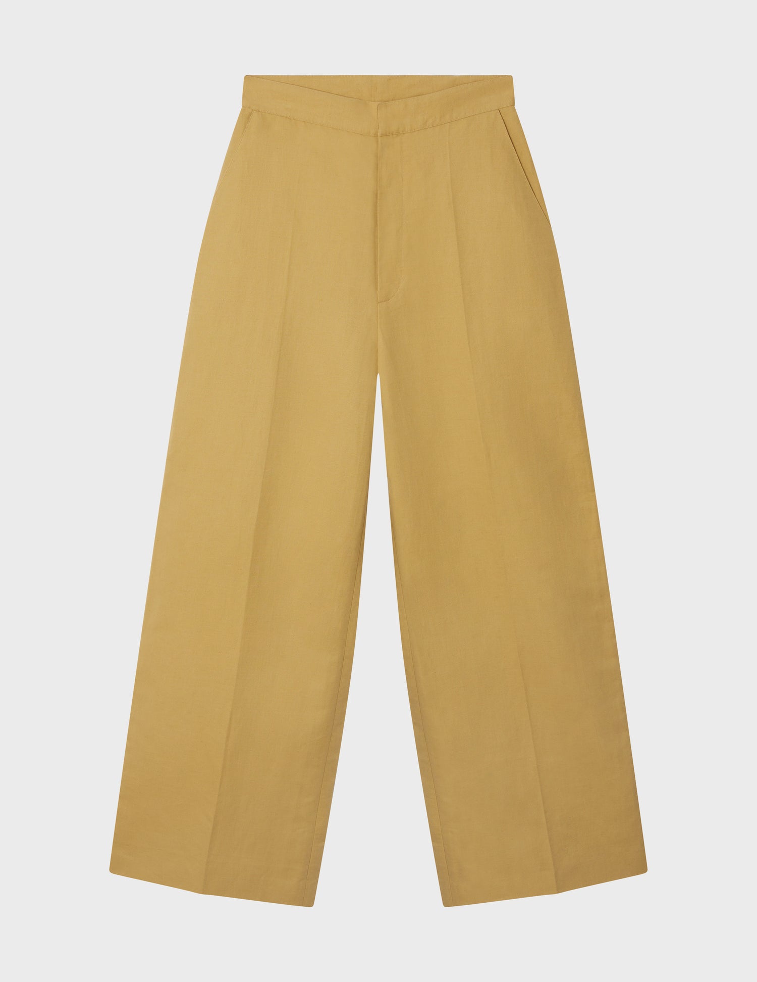 Pantalon Darlène en lin et coton sable - Lin