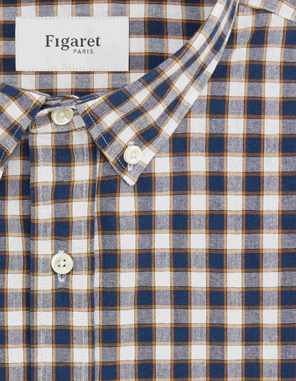 Gabriel shirt with navy checks