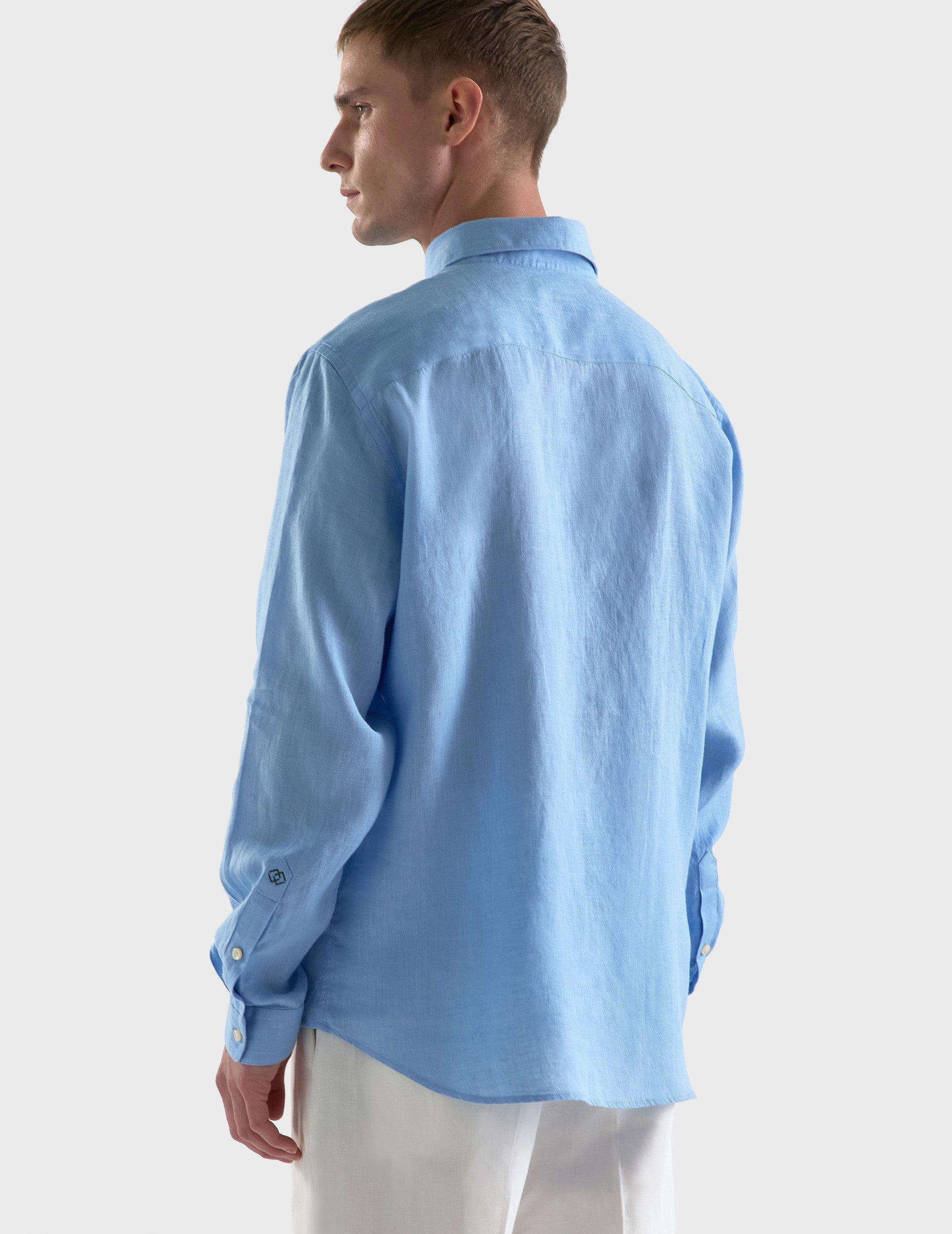 Gaspard shirt in blue linen - Linen - American Collar