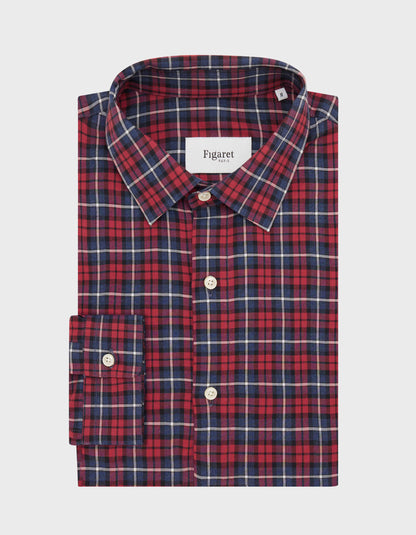 Auguste shirt with red checks