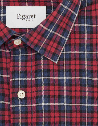 Auguste shirt with red checks