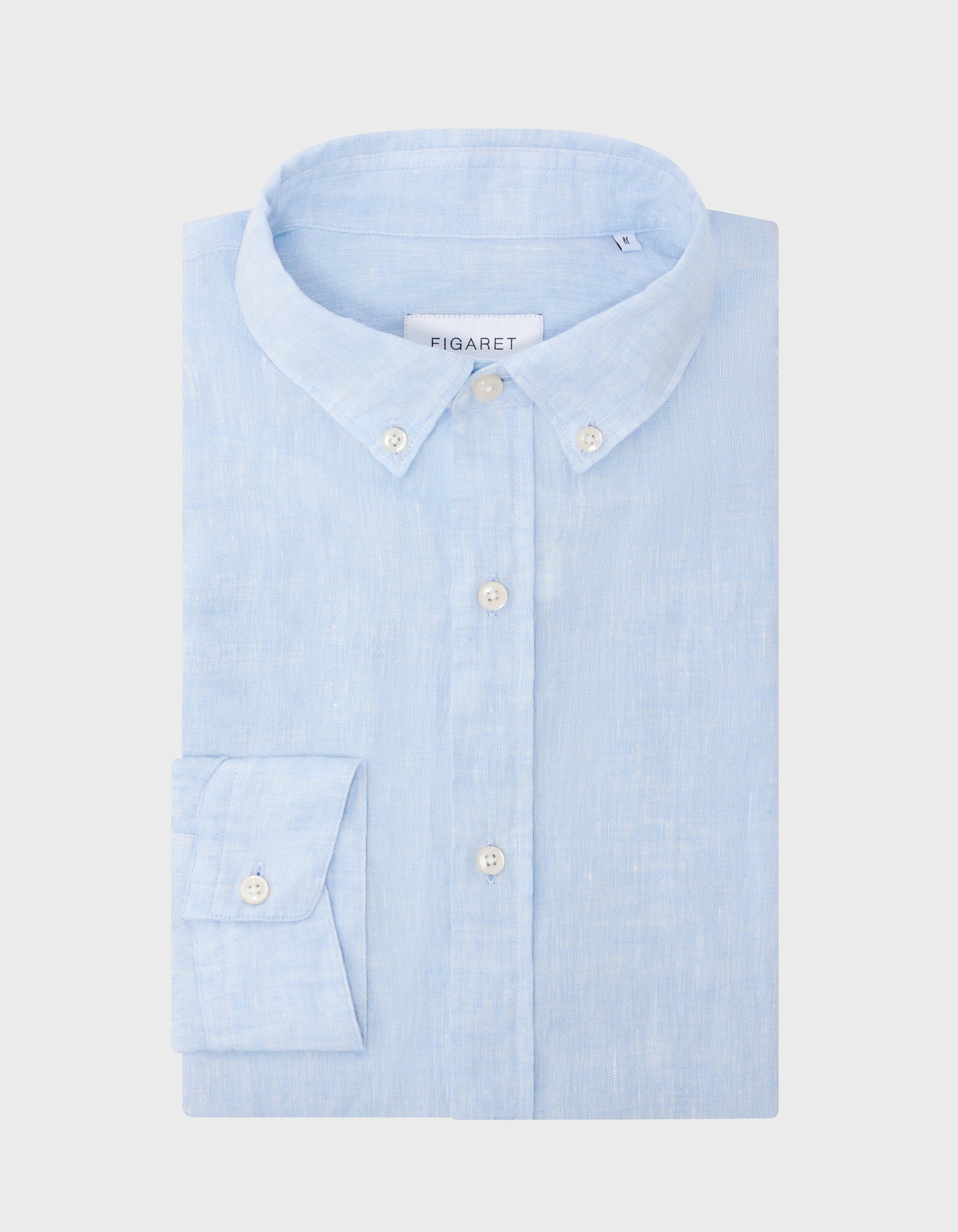 Gaspard shirt in light blue linen - Linen - American Collar