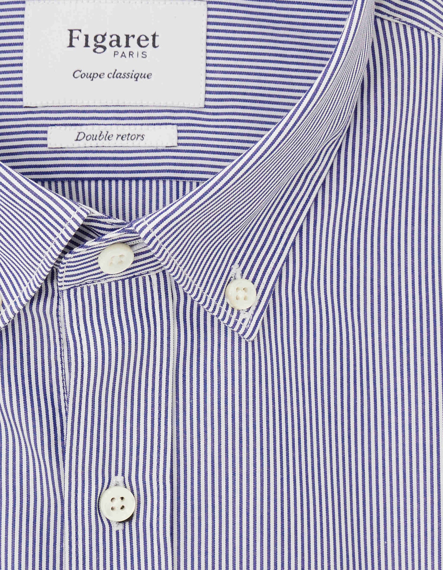 Blue Striped Classic Shirt - Poplin - American Collar#2