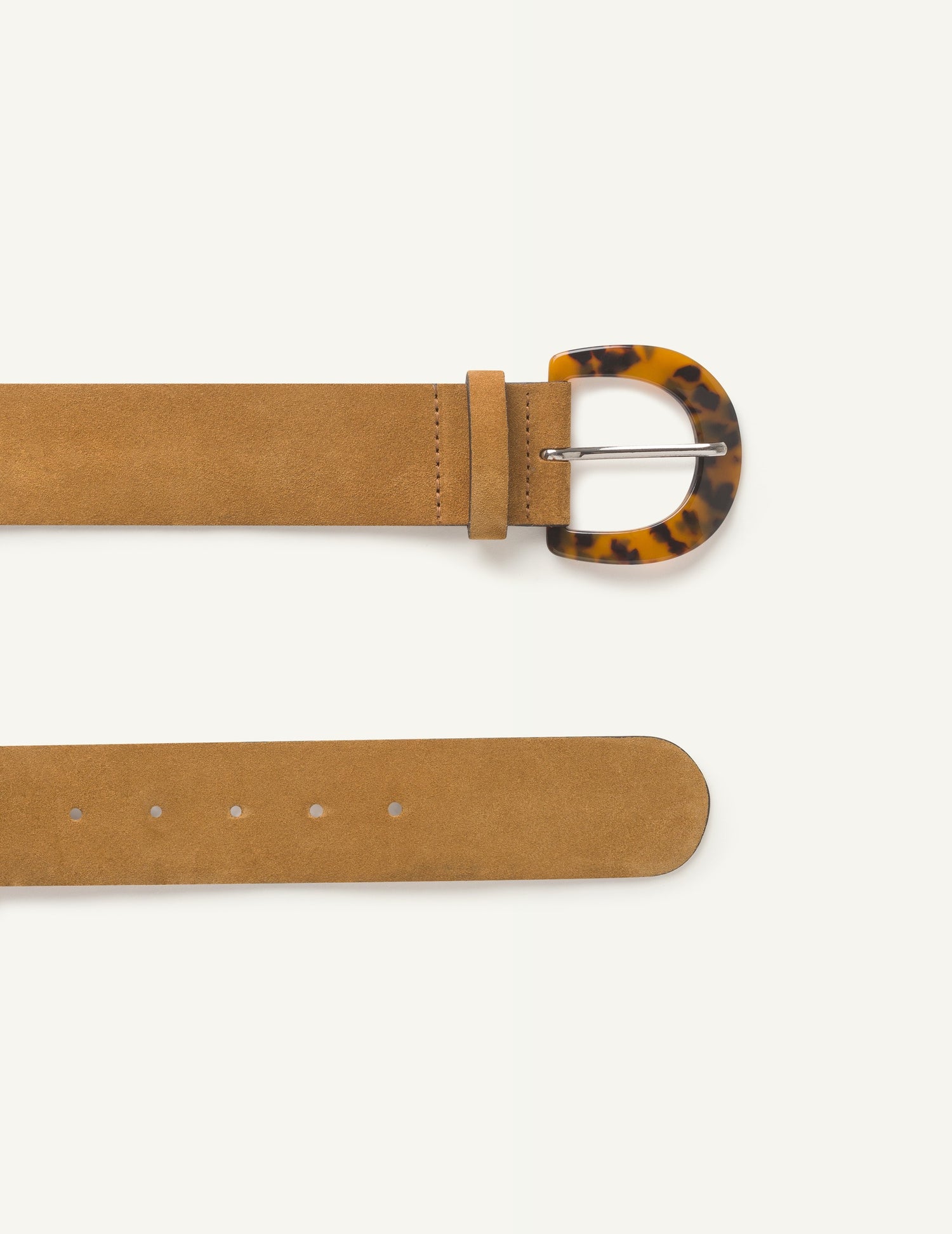 Camel suede belt