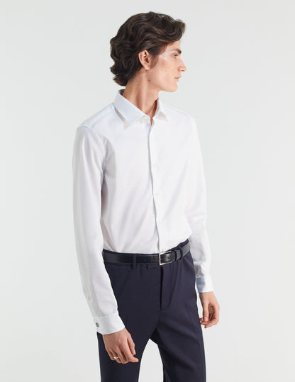 Semi-fitted white shirt