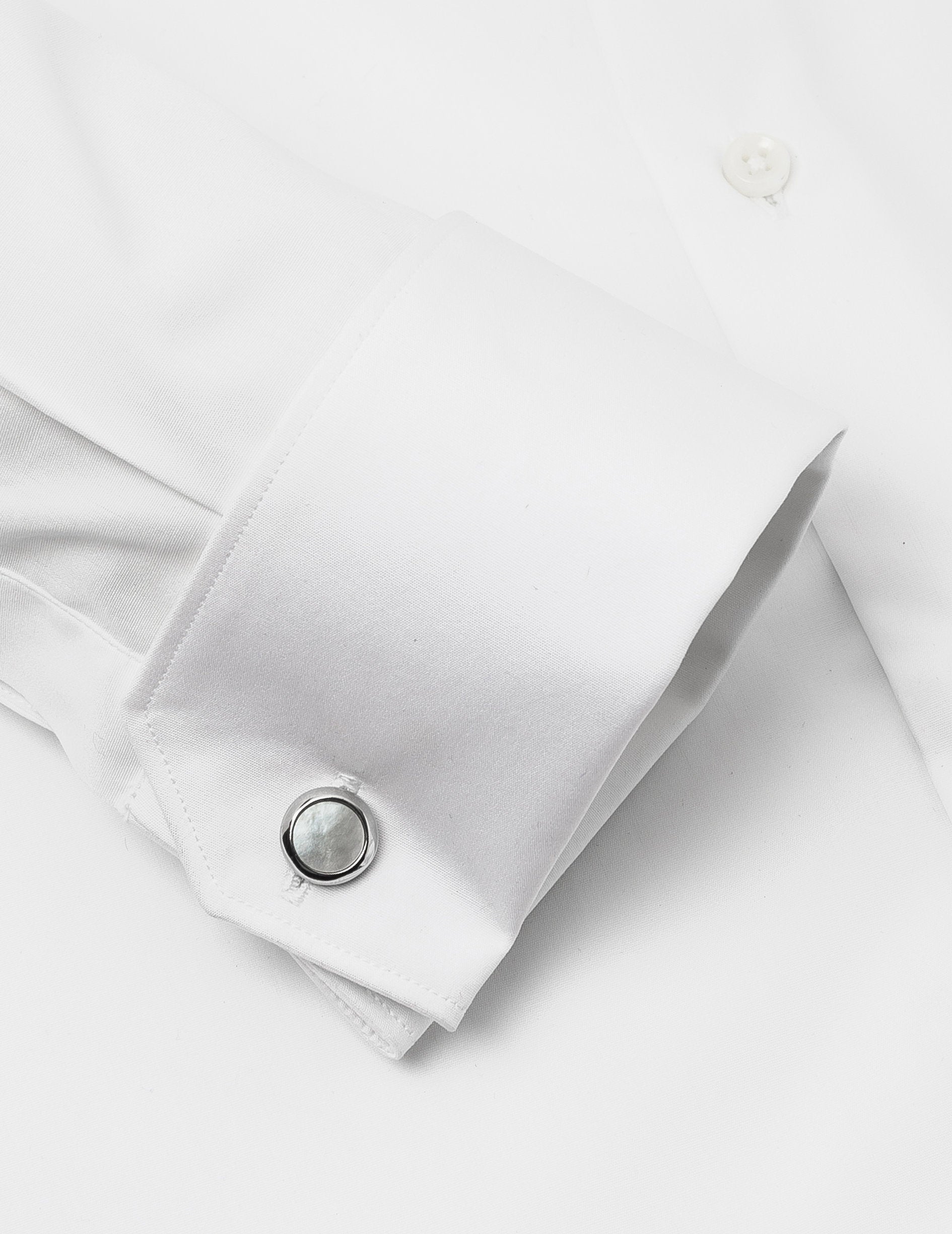 Mother-of-pearl and silver cufflinks