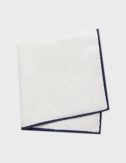 White silk pocket square