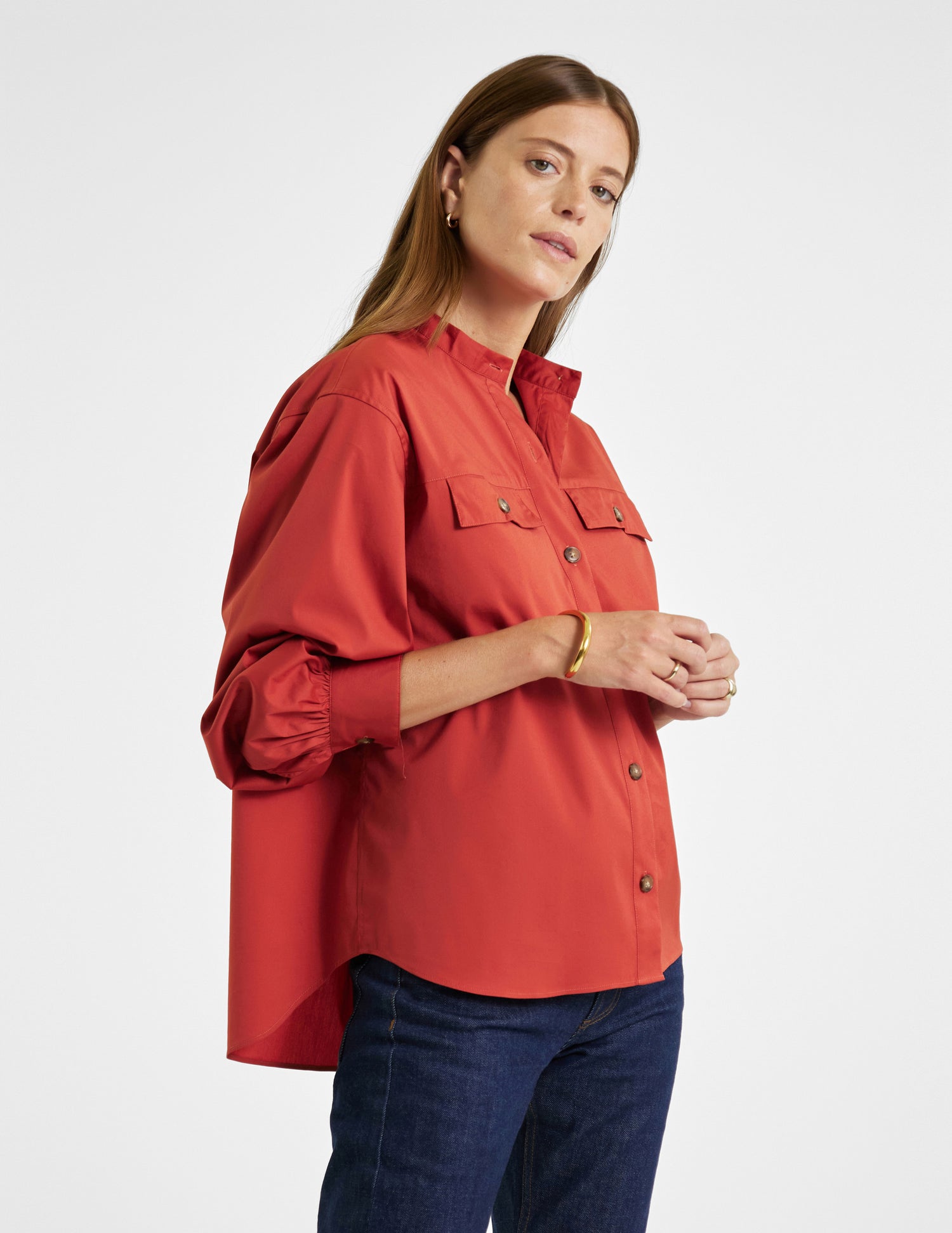 Chemise oversize Eloïse terracotta - Popeline#2