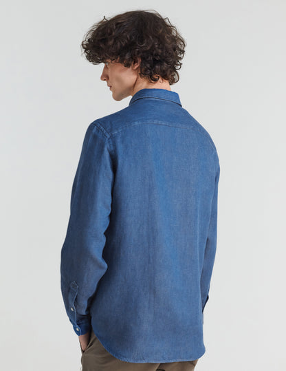 Chemise Barnabé en lyocell bleu denim