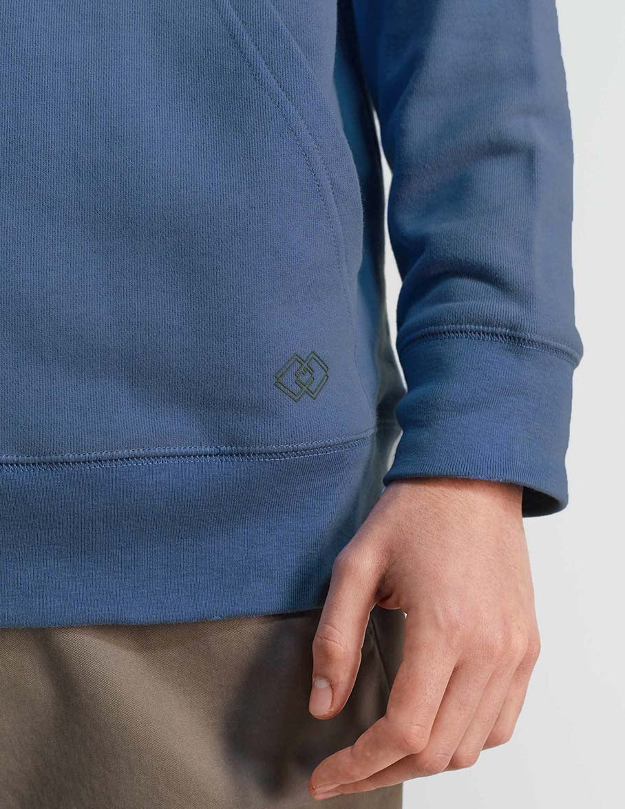 Sweatshirt Cilian en molleton bleu - Molleton