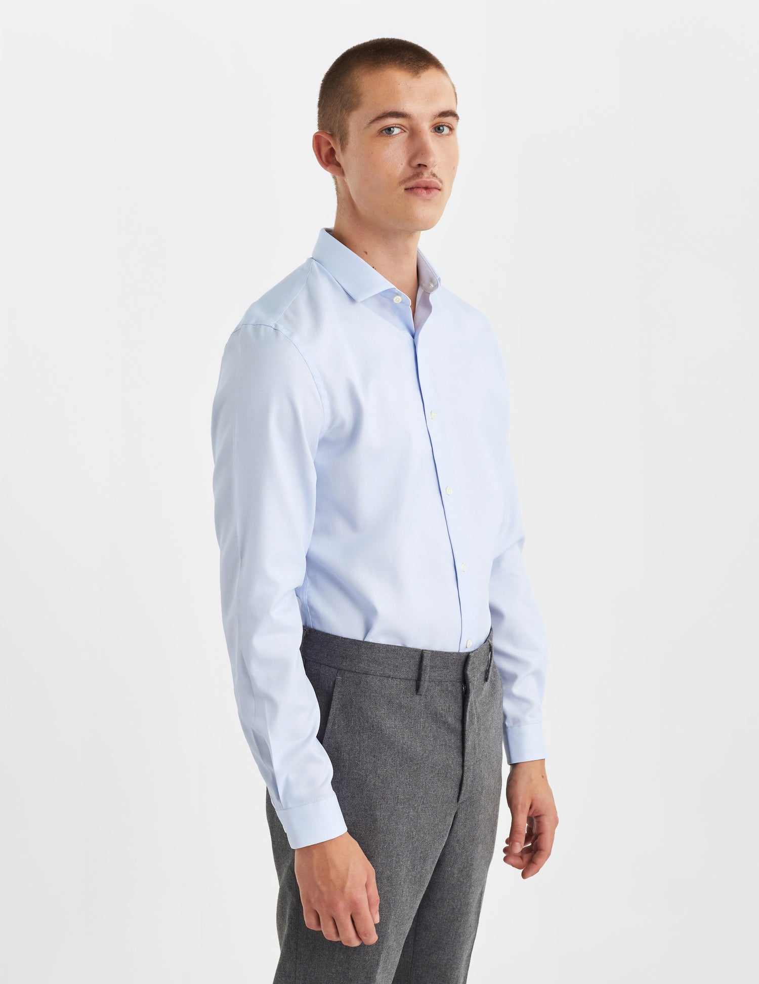 Fitted blue shirt - Shaped - Thin Collar#3