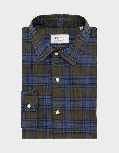 Auguste checkered khaki shirt