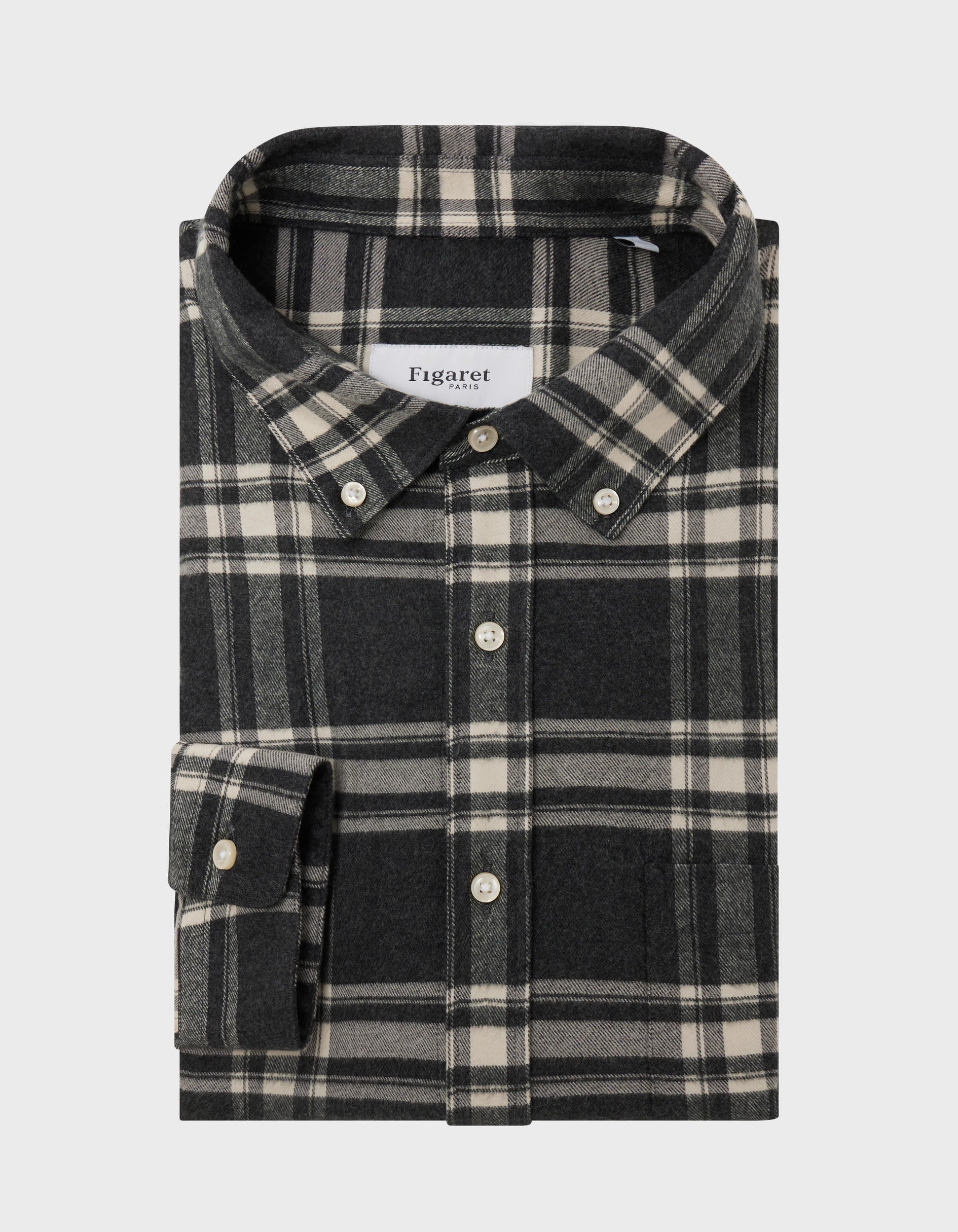 Gabriel shirt with gray checks