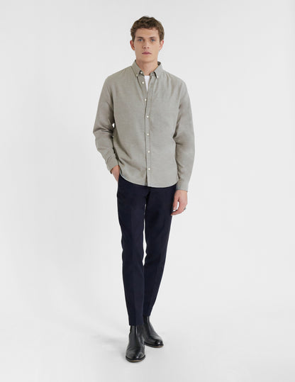 Grey Cotton cashmere Gaspard shirt