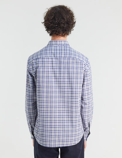 Chemise Gaspard à carreaux bleus