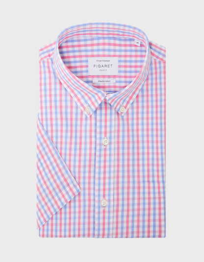 Chemise Classique manches courtes à carreaux