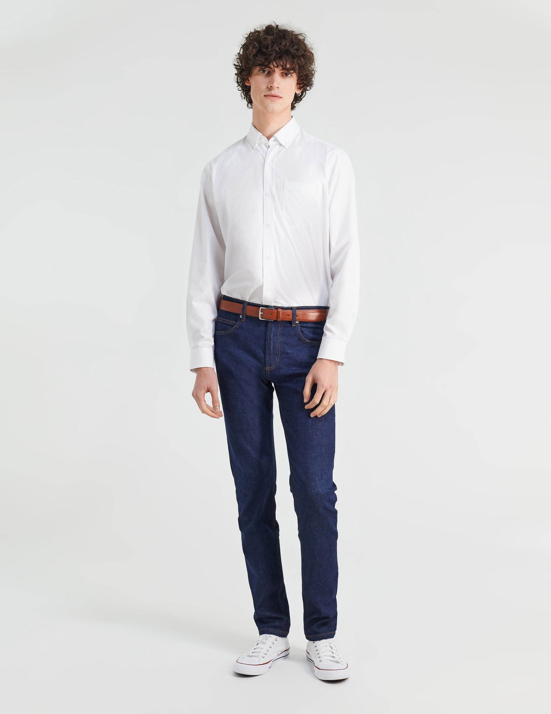 Classic white shirt - Poplin - American Collar