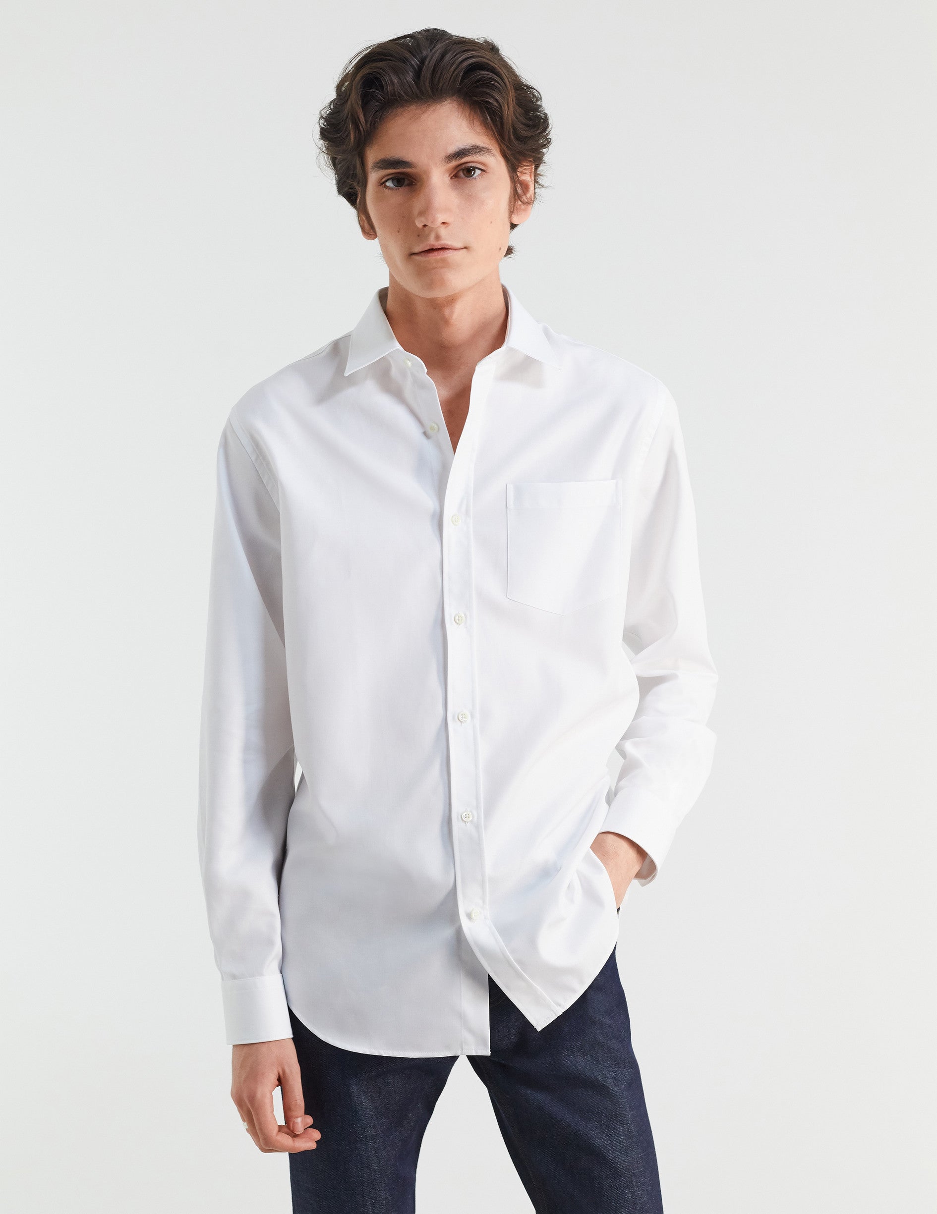 Classic white shirt - Shaped - Figaret Collar