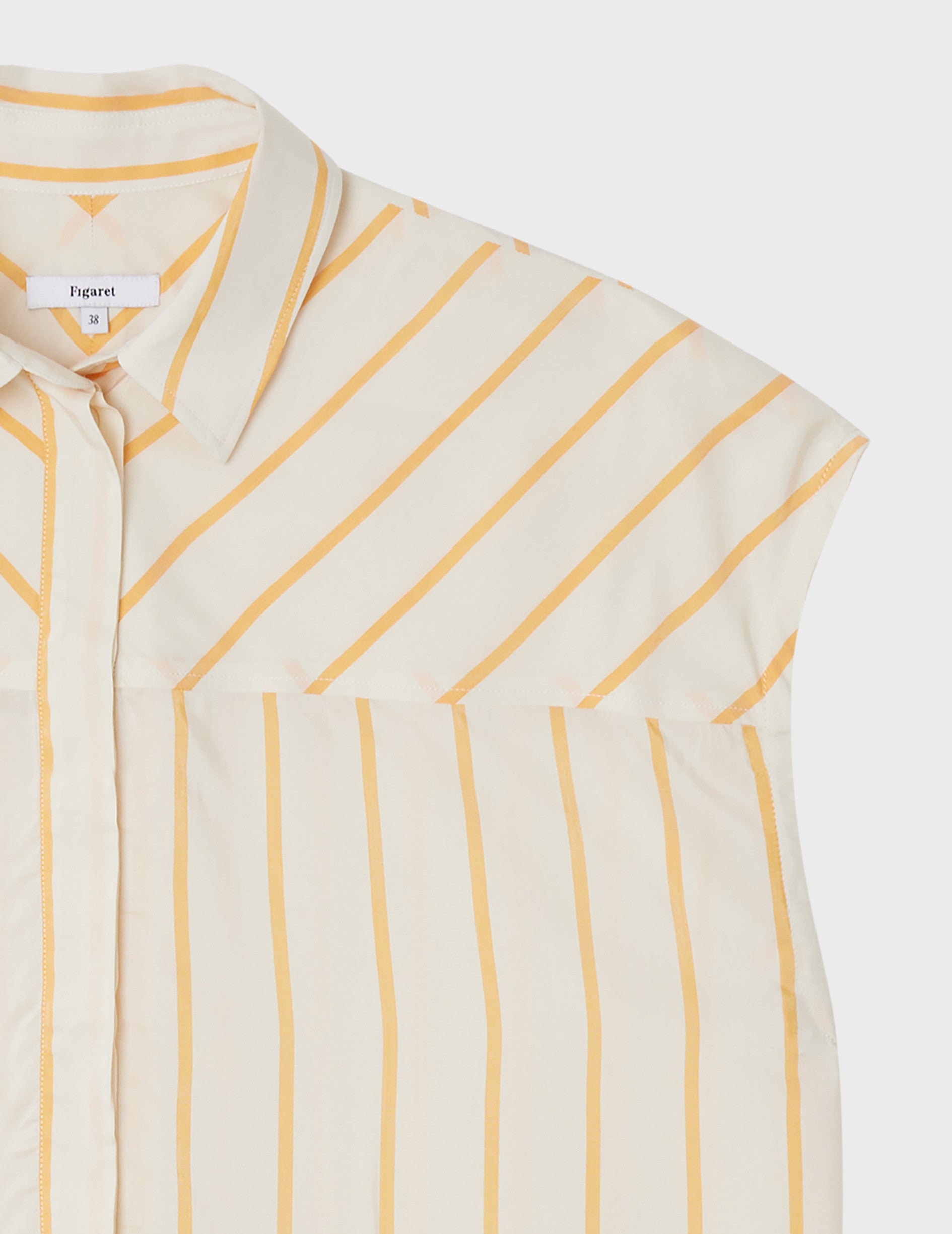 Djenny yellow striped oversize blouse - Viscose