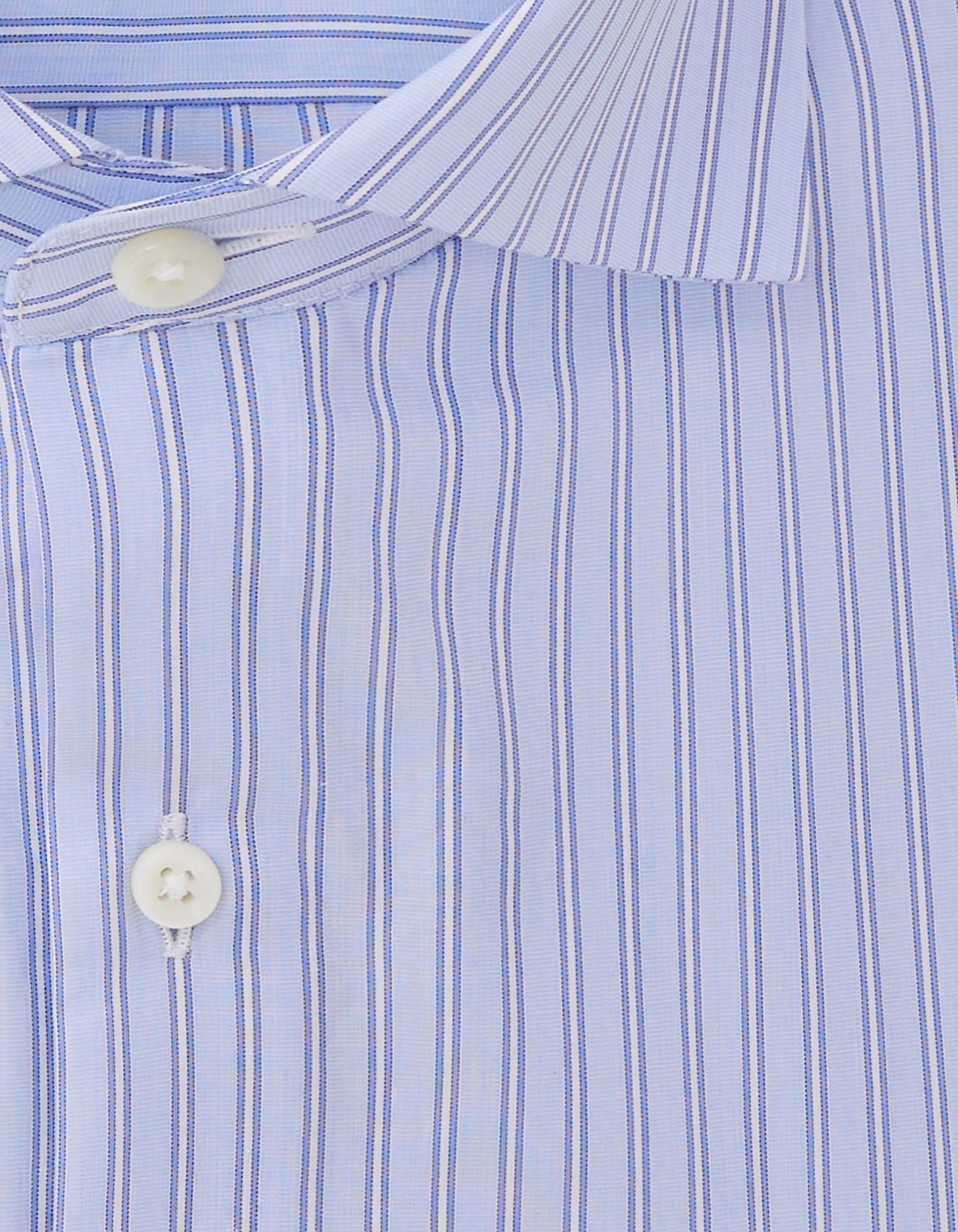 Blue Striped Prestige Contemporary Shirt - Poplin - Italian Collar#2