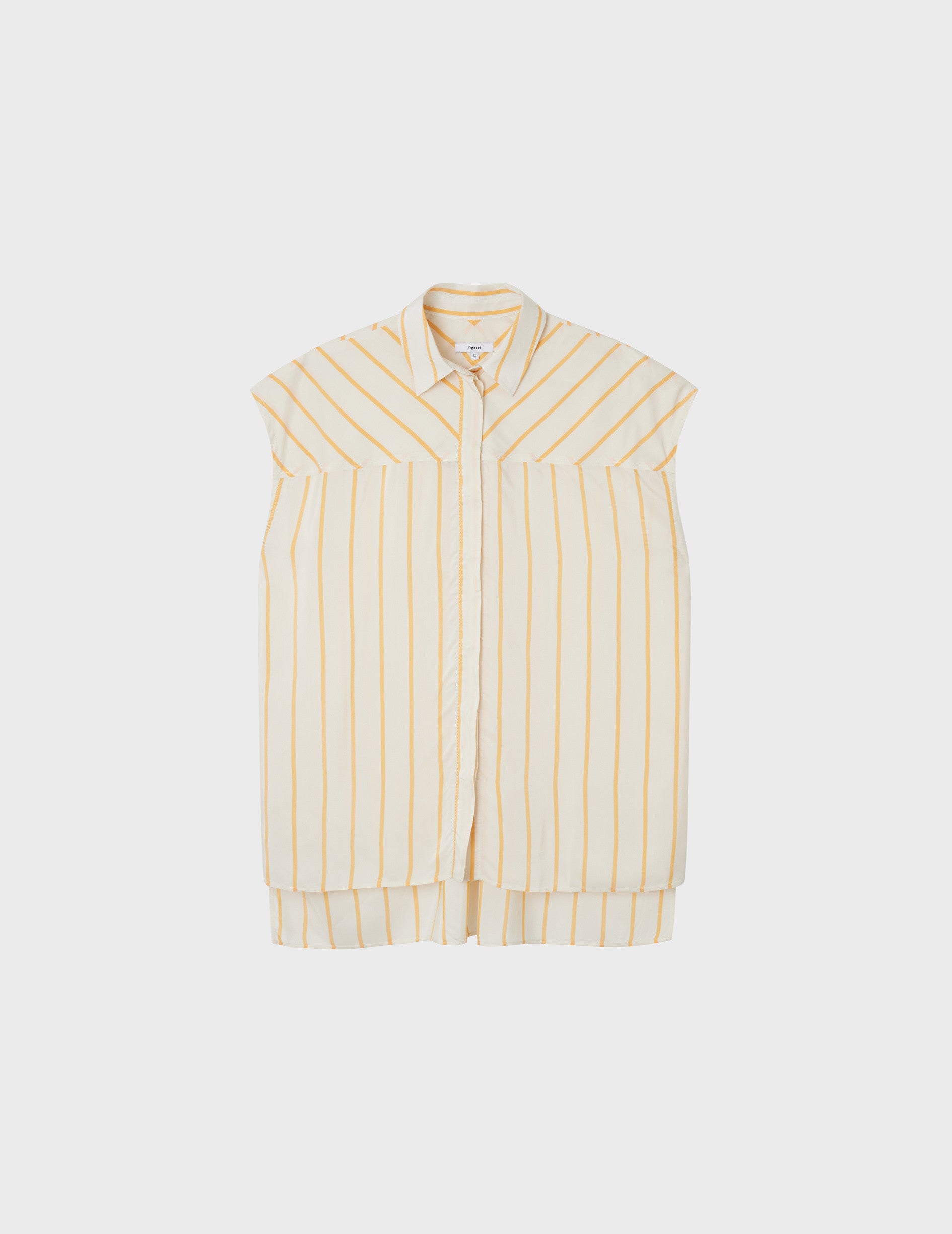 Djenny yellow striped oversize blouse - Viscose