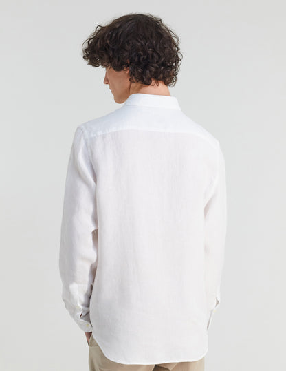 Aristote shirt in white linen