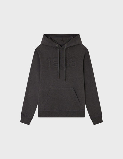 Hoodie Cilian en jersey gris anthracite