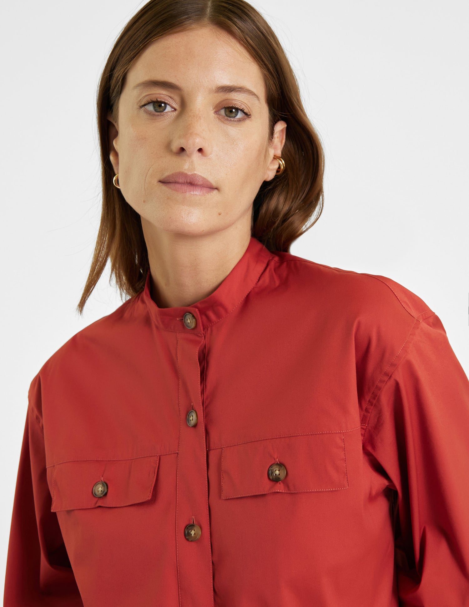 Chemise oversize Eloïse terracotta - Popeline#5