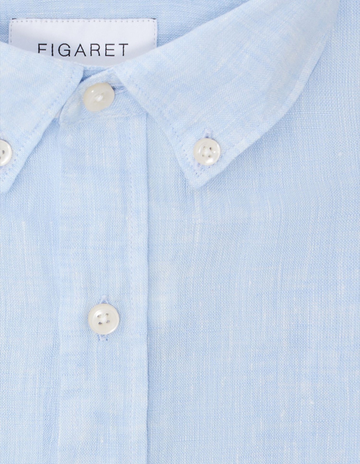 Gaspard shirt in light blue linen