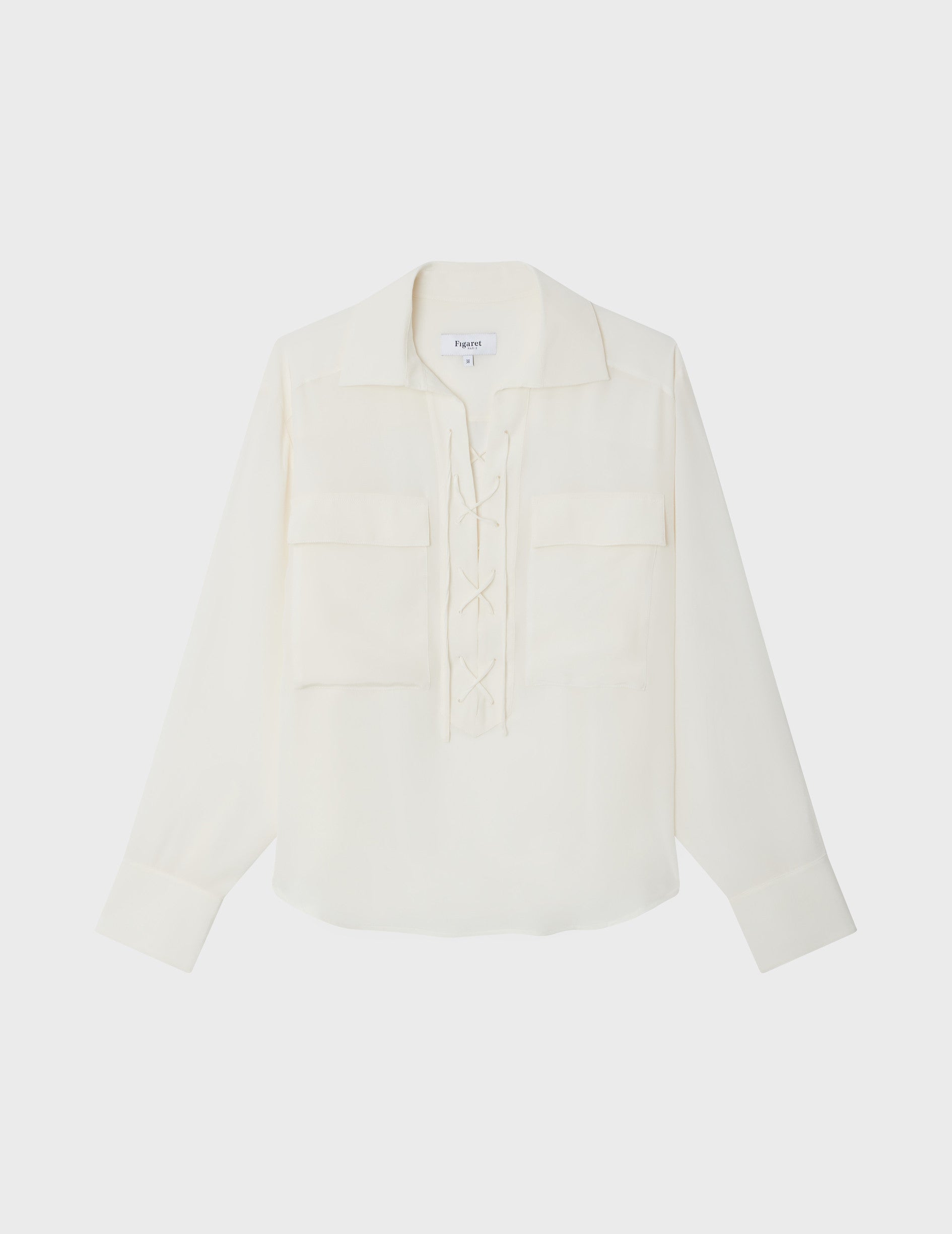 Ecru Debbie safari blouse - Crepe