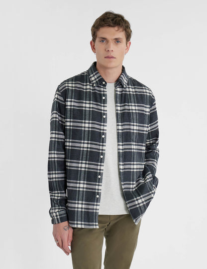 Gabriel shirt with gray checks