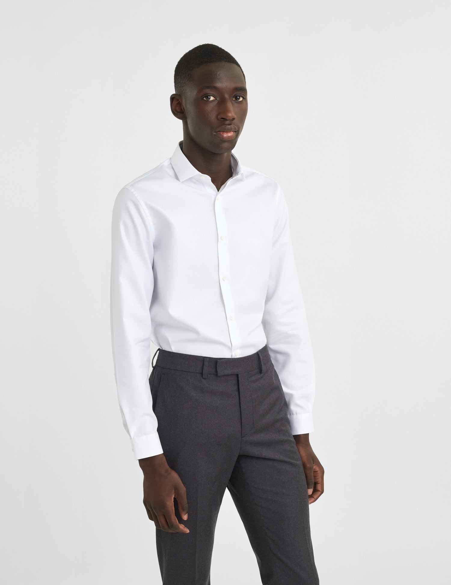 Fitted white shirt - Shaped - Thin Collar#3