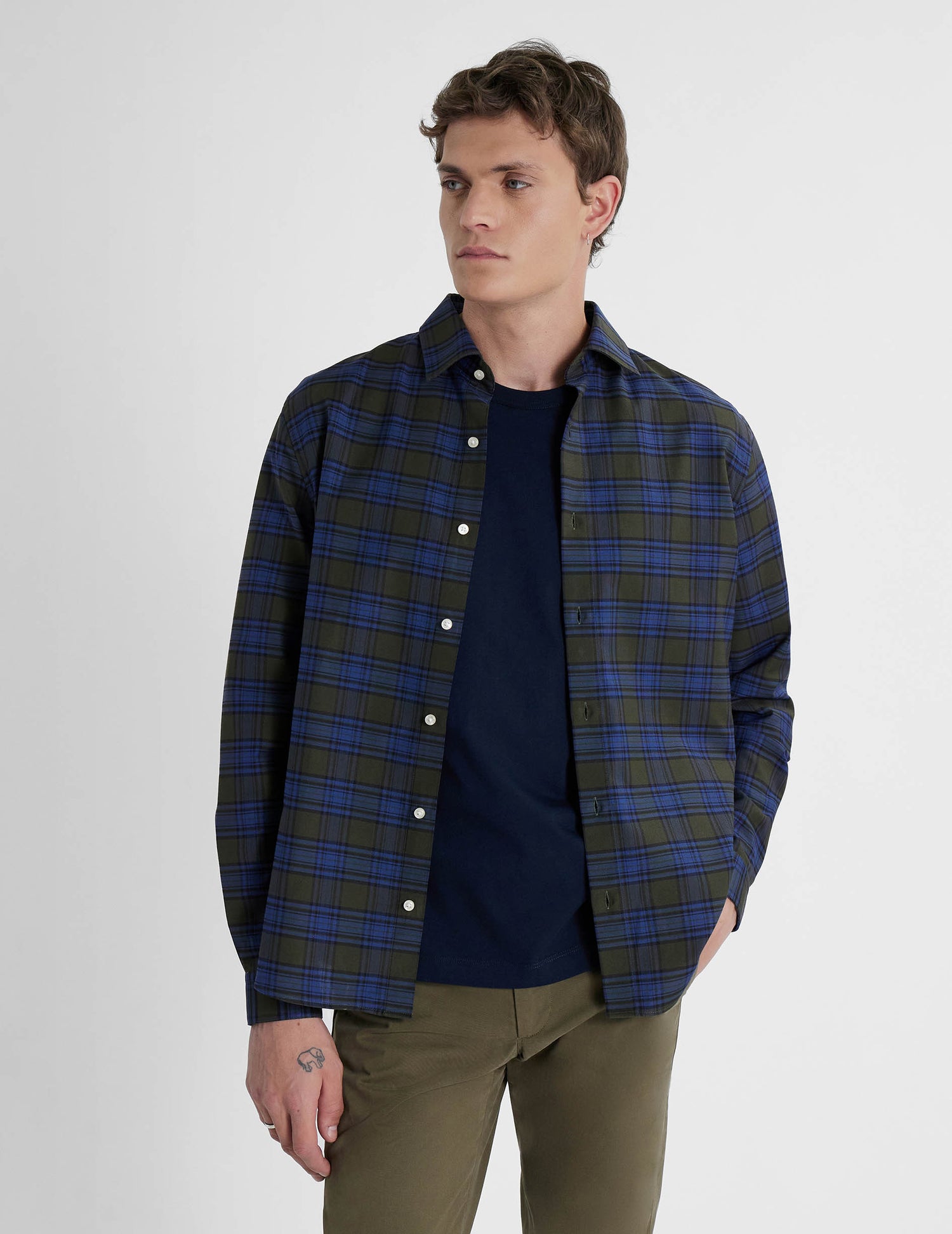 Auguste checkered khaki shirt - Oxford - French Collar#2