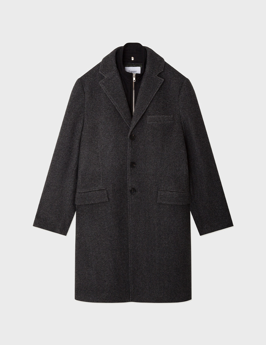 Manteau Abel en laine grise