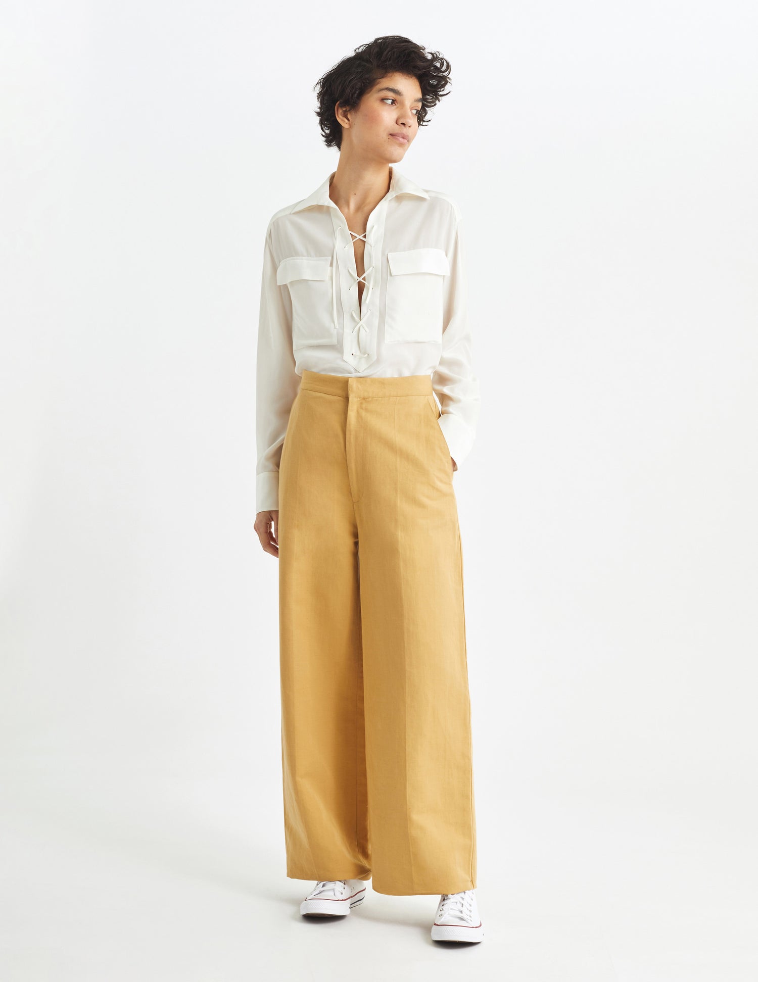 Ecru Debbie safari blouse - Crepe#4
