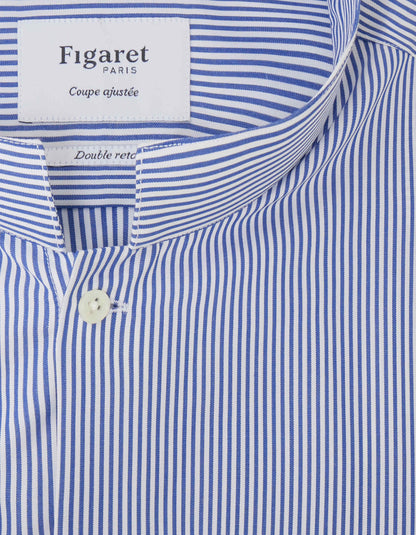 Chemise Ajustée rayée bleue