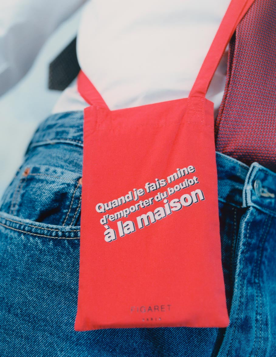 Micro tote bag "When I pretend to take work home" - @couturfu x Figaret
