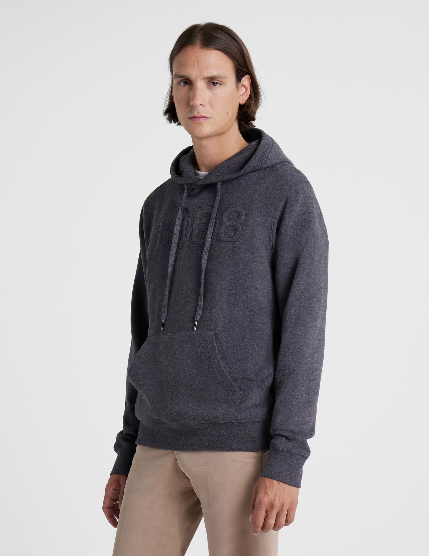 Hoodie Cilian en jersey gris anthracite - Jersey#2