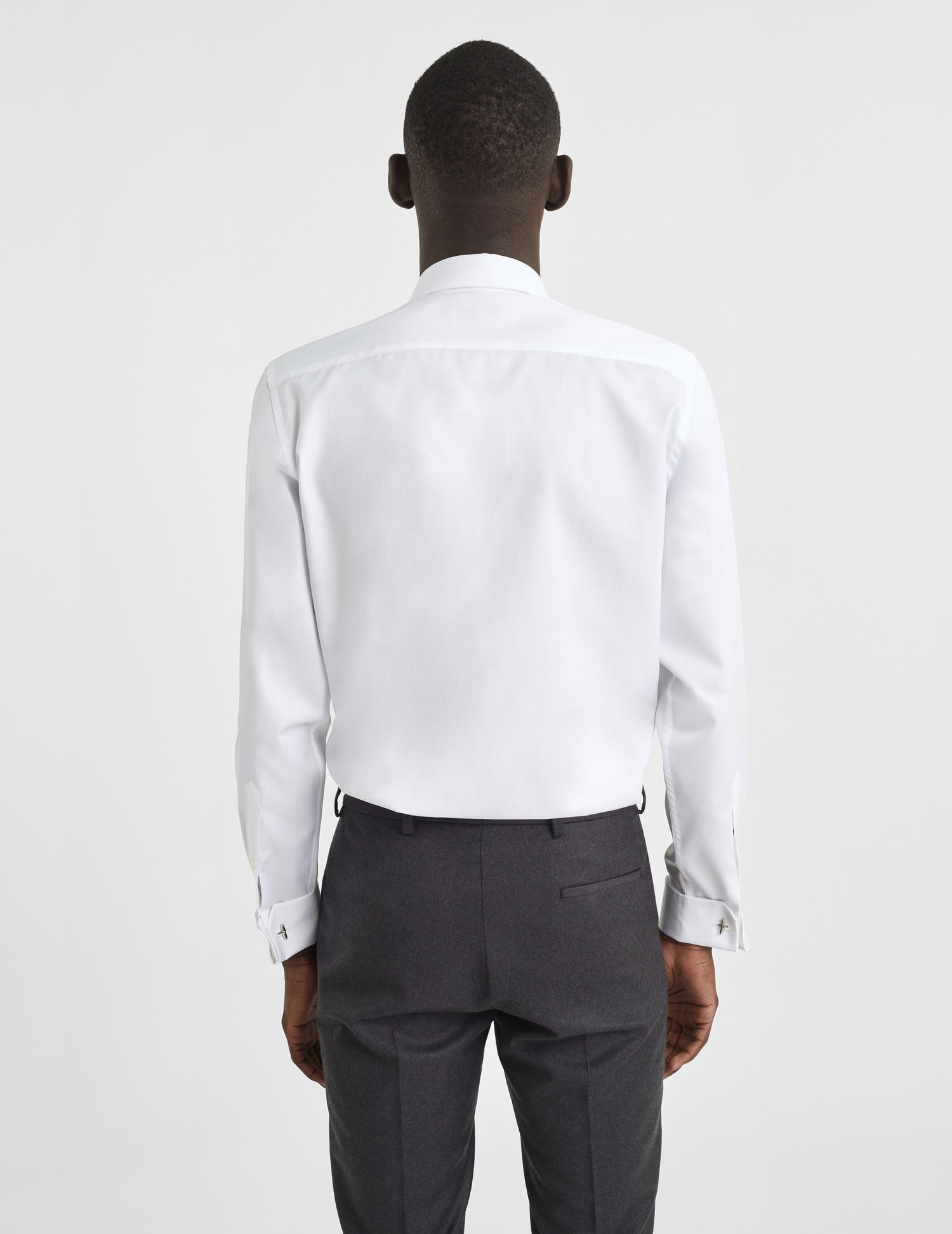 Semi-fitted white shirt - Twill - Italian Collar - French Cuffs#4