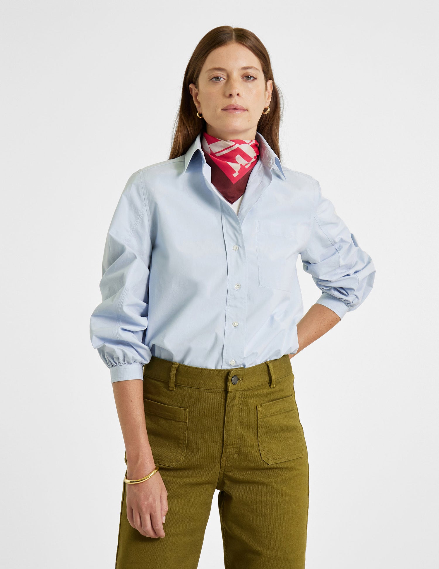 Blue Emma shirt - Poplin#2