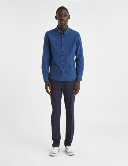 Gaspard shirt in blue denim