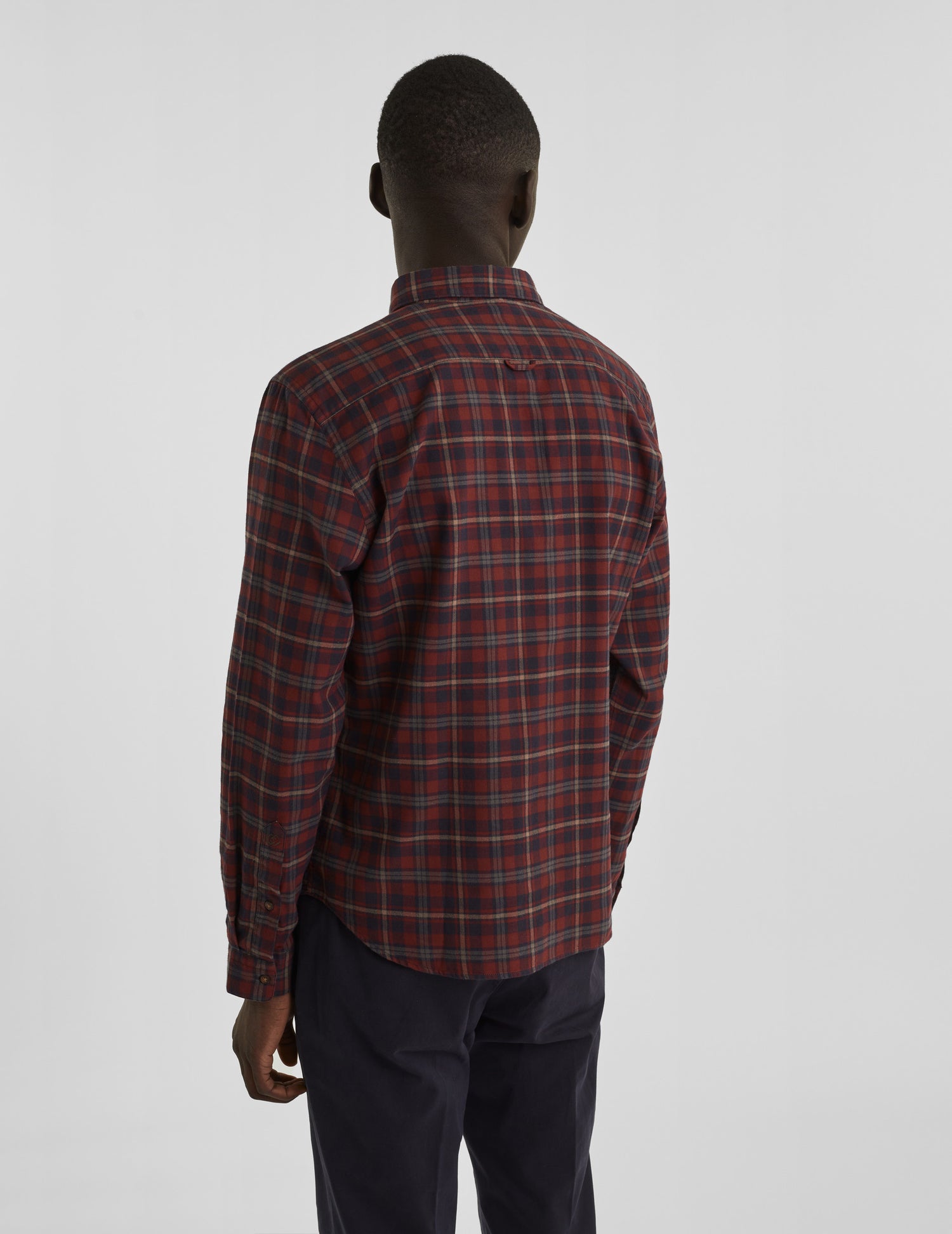 Chemise Gaspard à carreaux rouges - Flanelle - Col Américain#4