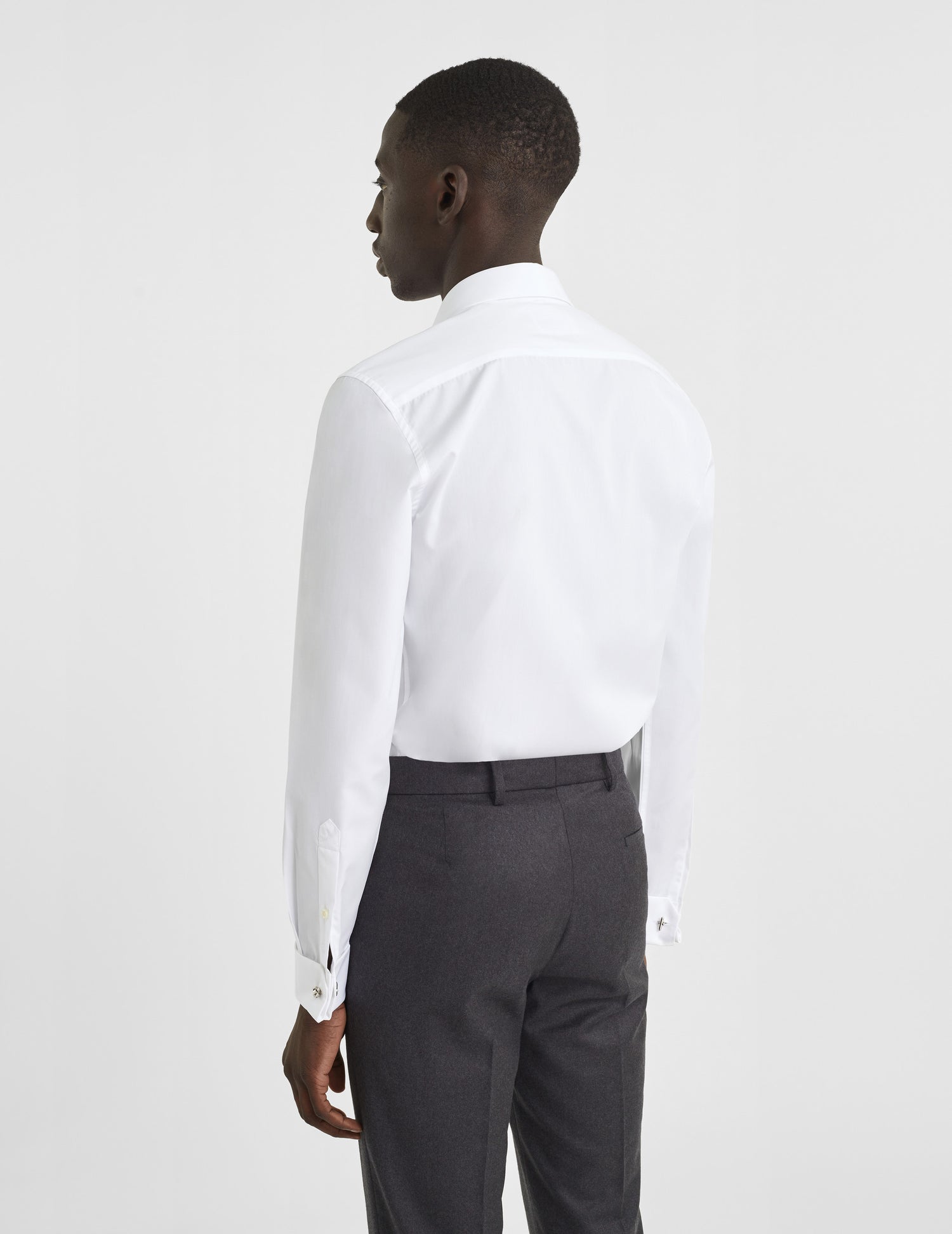 Fitted white shirt - Poplin - Italian Collar - French Cuffs#4