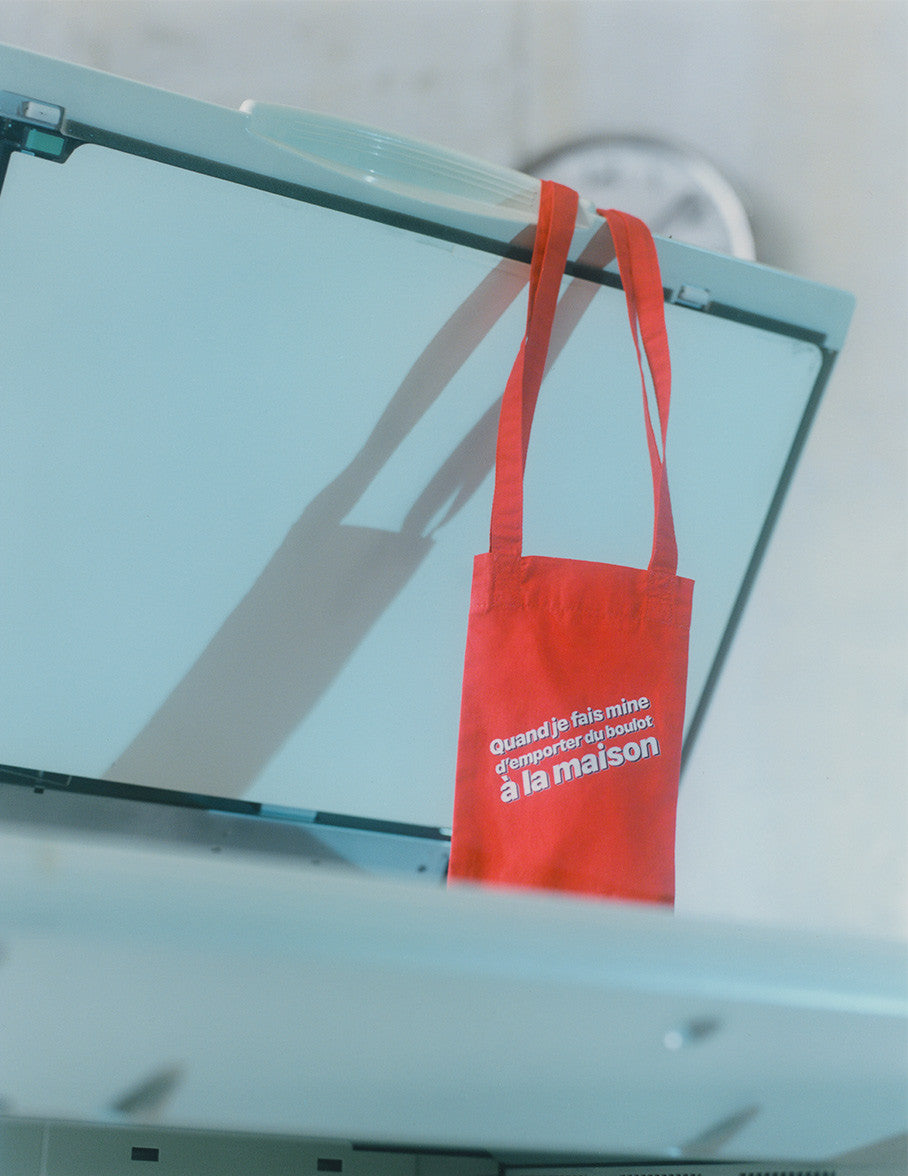 Micro tote bag "When I pretend to take work home" - @couturfu x Figaret