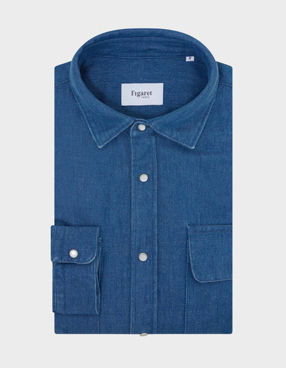 Chemise Barnabé en lyocell bleu denim